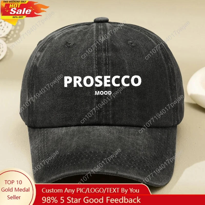 

ROSECCO Letter Print Washed Baseball Cap, Multifunctional Dad Cap, Adjustable Sports Outdoor Cap