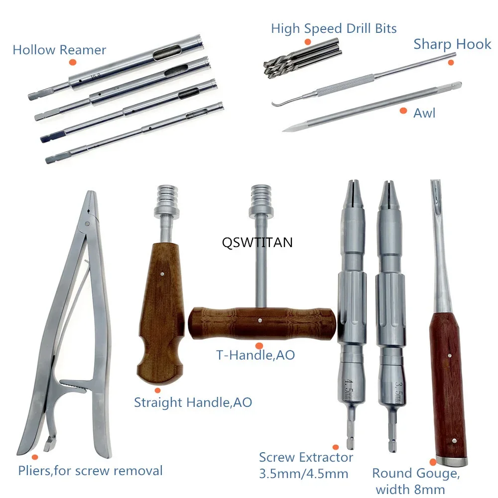 Orthopedic Screw Extractor Screw Broken Removal Instrument Set Orthopedic Instruments