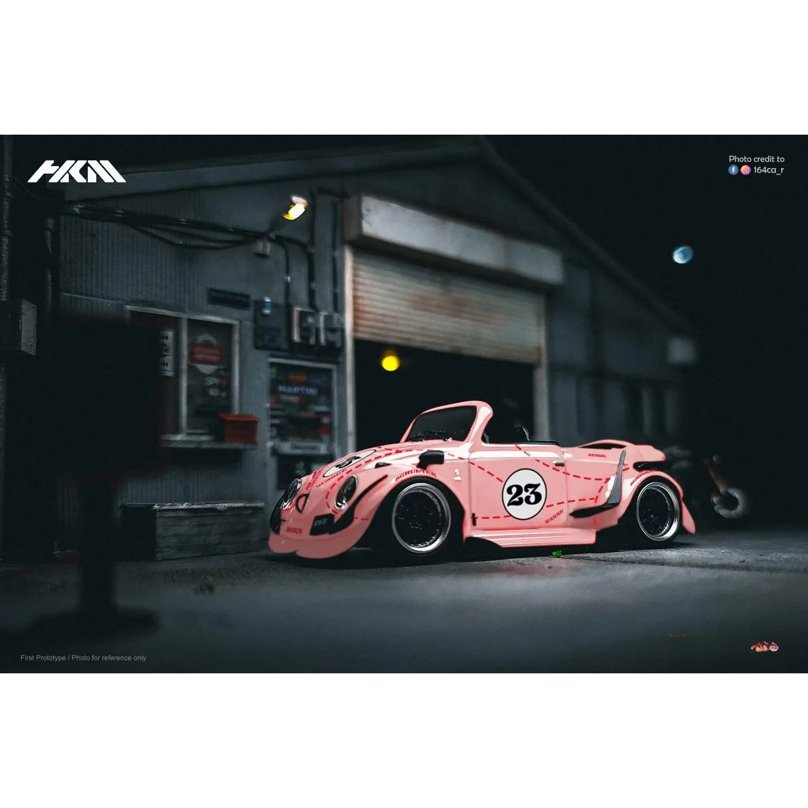 HKM 1:64 RWB  Pinkpig Orange Redwhite limited599 Diecast Model Car