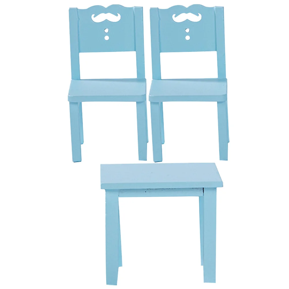 

1Set Miniature Furniture Set Premium Tiny Table Chair for Dolly House Decor Kids Pretend Play Realistic Design Long-Lasting Use