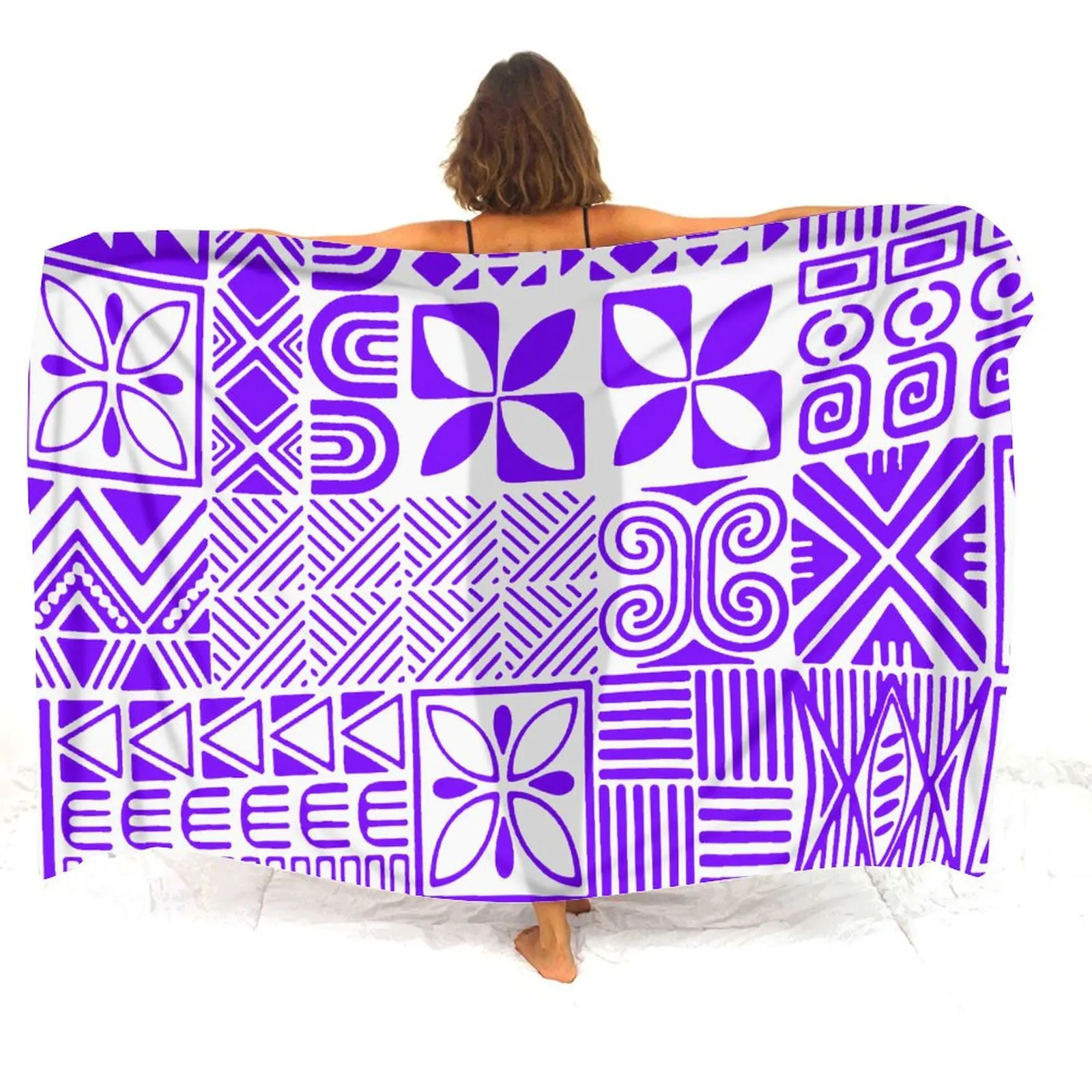 

Легкая тканевая женская юбка-саронг в полинезийском стиле с принтом Саронг с настраиваемым узором Фартук-саронг