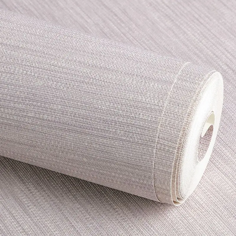 

Japanese Solid Color Straw Linen Wallpaper Roll Living Room Bedroom Wallpapers Home Decor Hotel