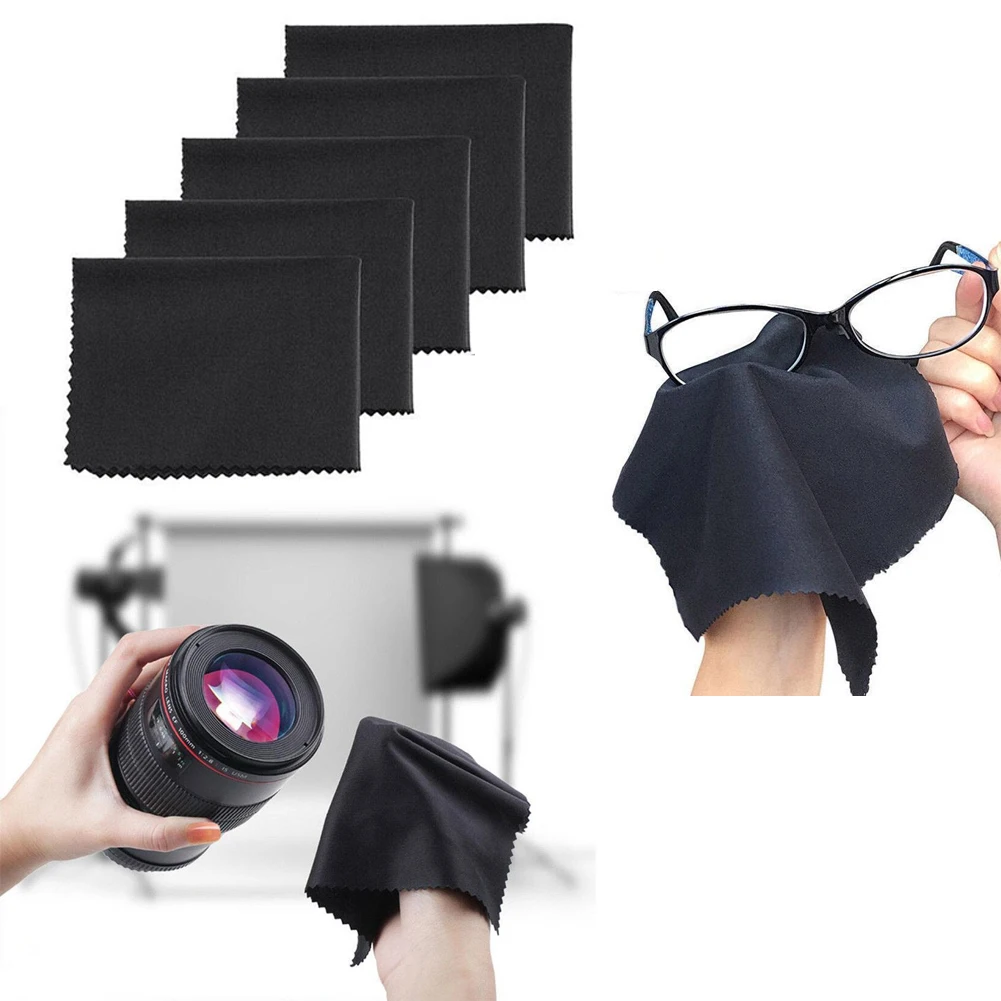 

10 шт. ткань для чистки из микрофибры для ноутбука, компьютера, ТВ, камеры, очков, линз, без царапин, чистых продуктов, портативных многоразовых