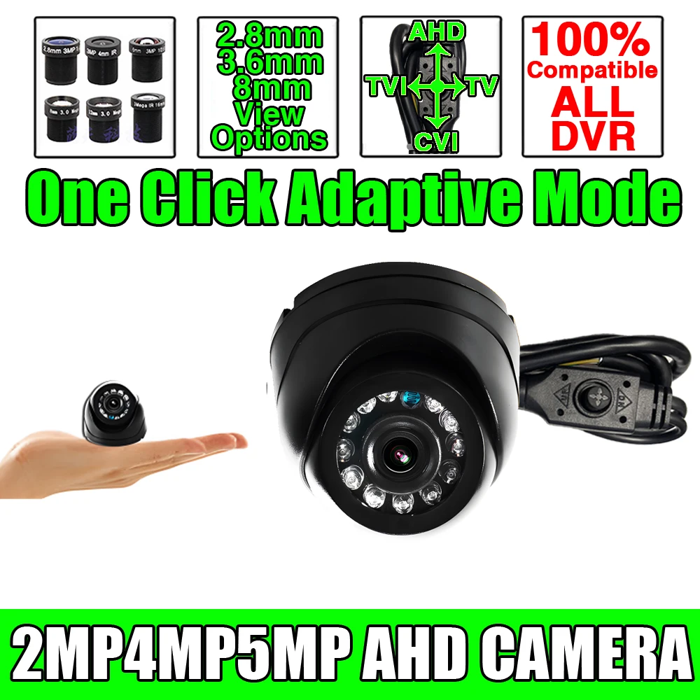كاميرا بشكل قبة صغيرة للغاية 4.8 سم - CVBS/TVI/CVI/AHD 4in1 4K Ultra HD 1080P 5MP 4MP قائمة OSD مراقبة فيديو لأمن المنزل الداخلي #1