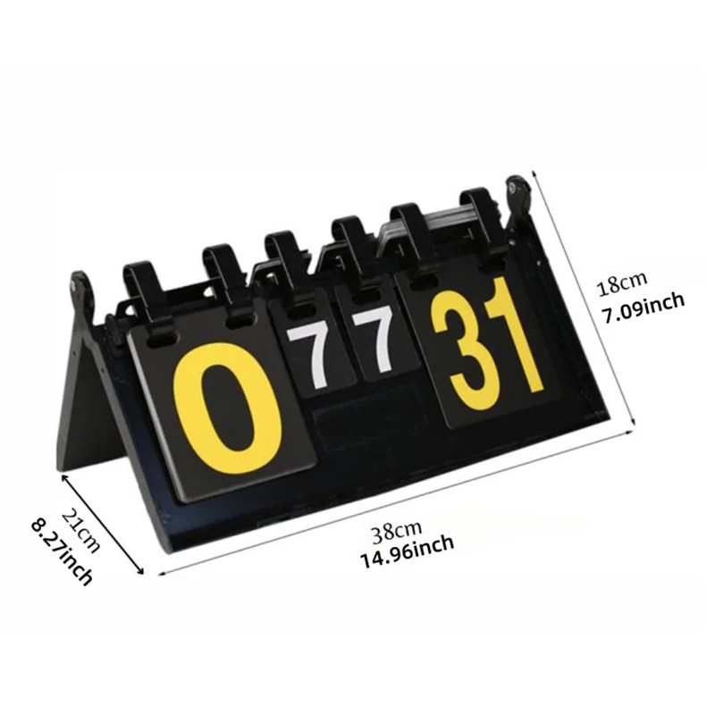 Portable Foldable Sports Scoreboard Manual Flip Score Keeper for Table Tennis Badminton Indoor Game Match Score Counter