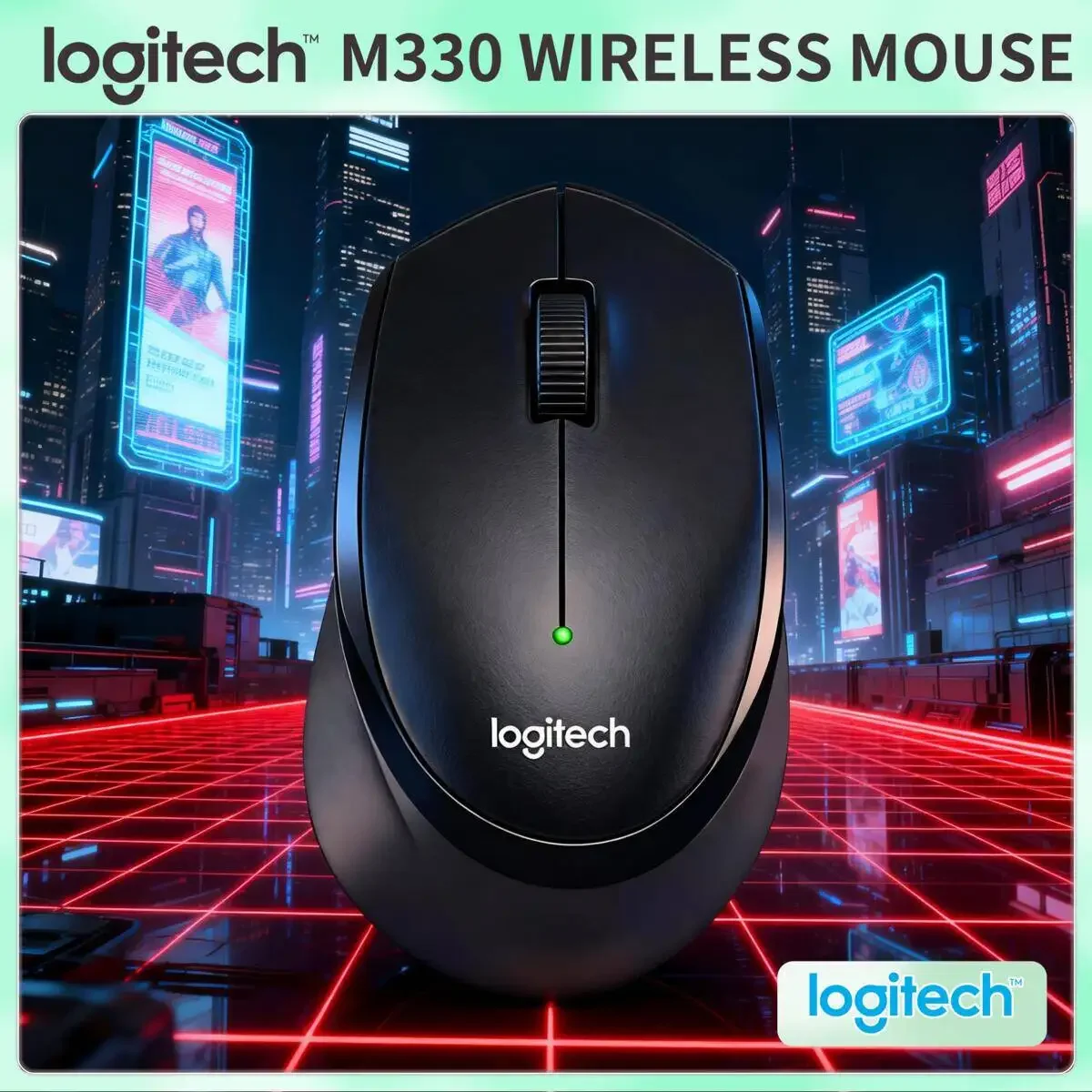 

Logitech M330/M280 Wireless Silent Mouse Portable Ergonomic Grip Smooth Scroll For PC Mac Laptop Office Home Work Daily Use