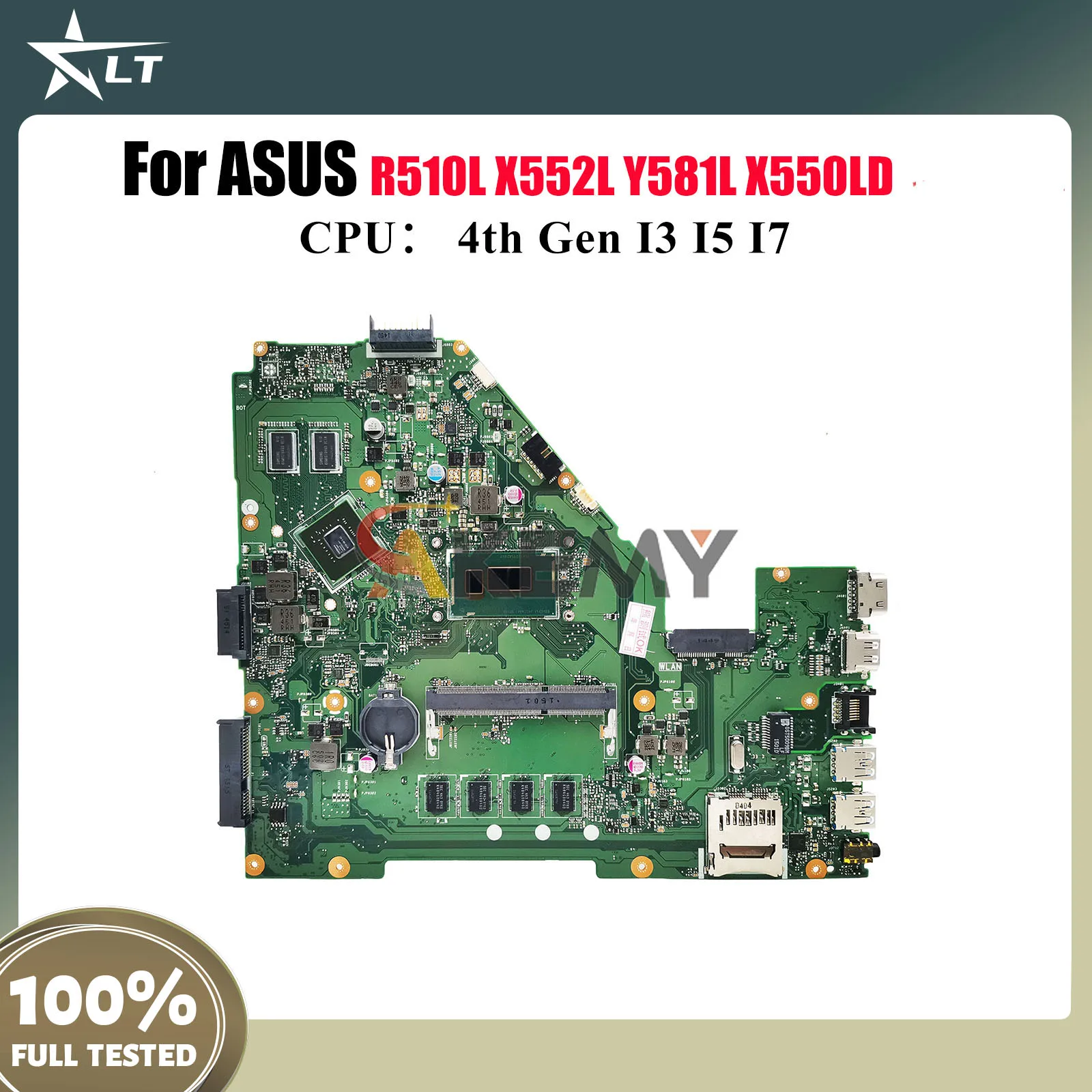 

Материнская плата для ноутбука X550LD для ASUS VivoBook X550L X550LD R510L X552L X550LC X550LN Y581L X550LB с процессором I3 I5 I7 stk