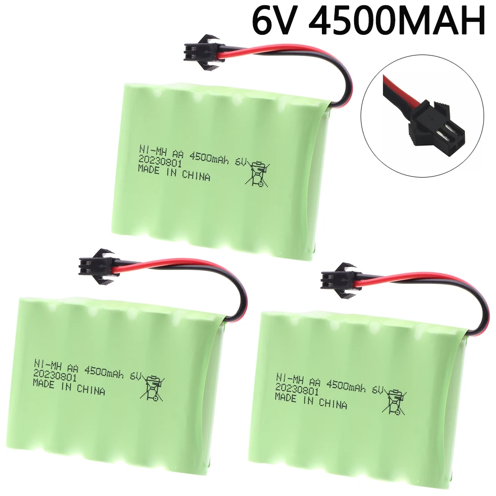 

6V 4500mAh NiMH AA Battery For Rc toys Cars Tanks Robots Gun Upgraded 3000mah Batteries Pack For Rc Boat 6V Rechargeable Battery