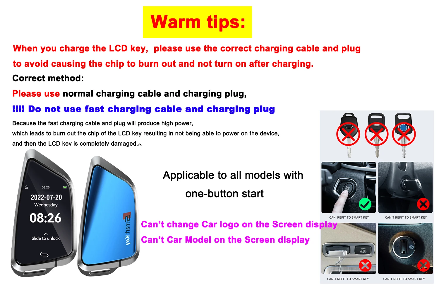 CF588 Modified Universal LCD Smart Remote Key Find My For BMW Ford Benz Audi Toyota Honda Cadillac Hyundai VW Comfortable Entry