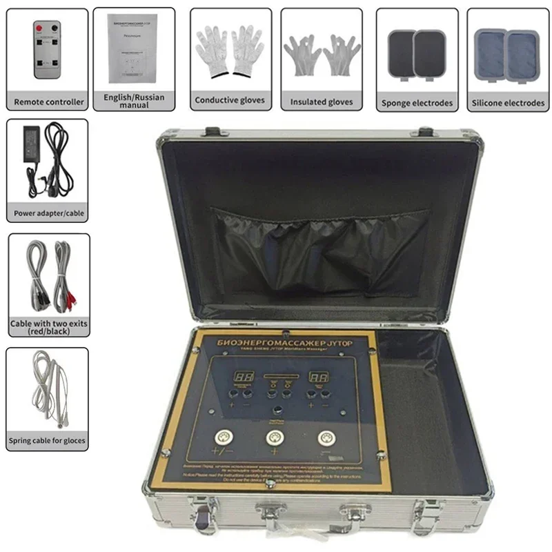 Electric Pulse Physiotherapy Device Acid-base Flat DDS Bio Electrical Meridian Fohow Bioenergy Massager Muscle Stimulator Tool