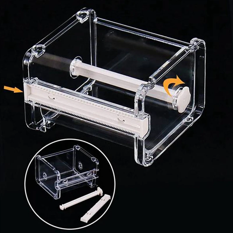 8 Pack Transparent Visible Desktop Multi Washi Masking Tape Dispenser,Tape Cutter,Roll Tape Holder