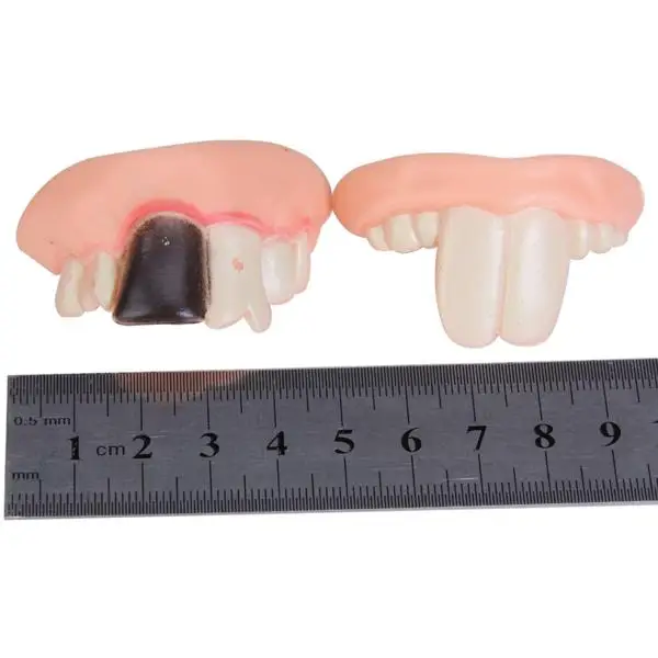 Funny Fake Teeth Set Soft Rubber Gag Prop Party Prank Accessory for Costume Cosplay Entertainment