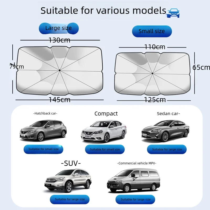Car Front SunShade For Mercedes Benz  AMG A B C E S G Class GLC CLE CLA GLB GLS A C E S G Class Car Sunshade Windshield Umbrella