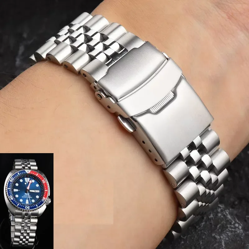 Solid Stainless For Seiko Abalone Series Turtles Prospex SRPA21 SRP777 SRPC25 SRP773 SRP775 SRP779 Watch Strap 22mm