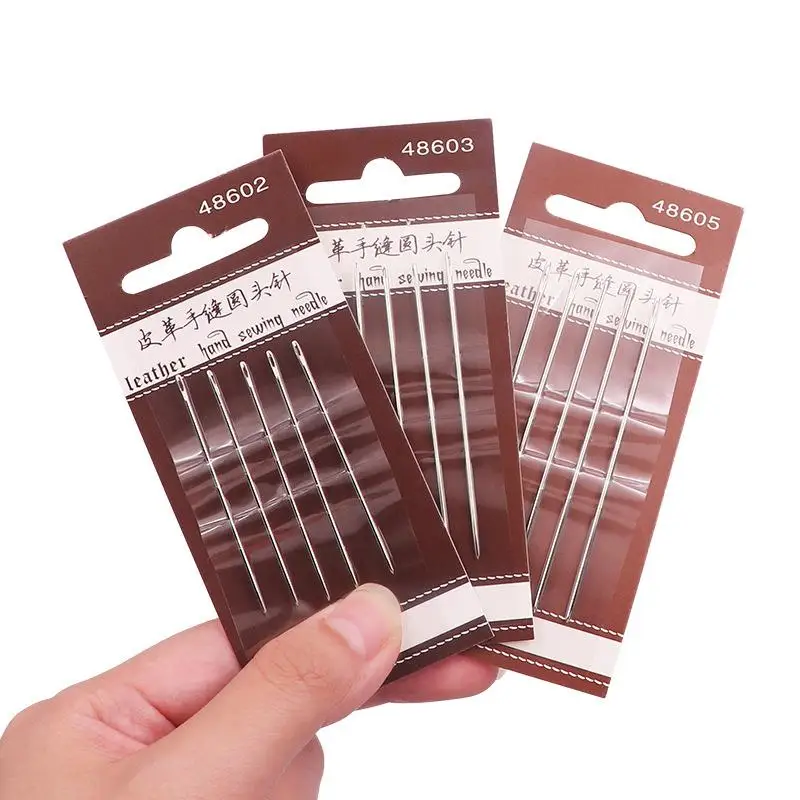 

Leather round Head Needle Hand Sewing Needles for Leather Goods Bag Hand Sewing Needle Set of 5 Handcrafted Leather Making