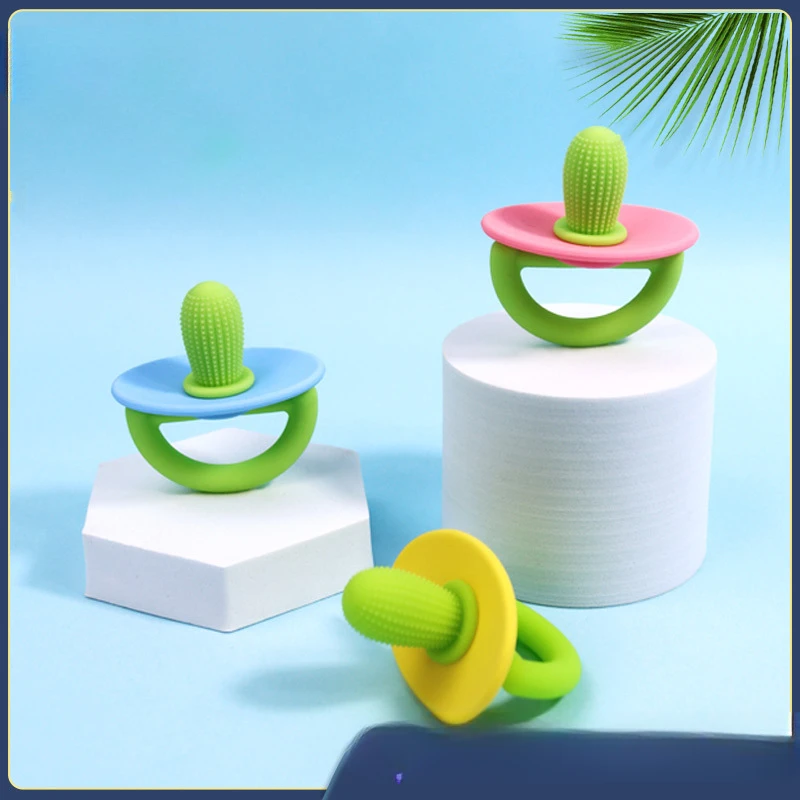 Hot Selling Cactus Gum Baby Pacifiers Food Grade Biting Music for Mother and Baby Products