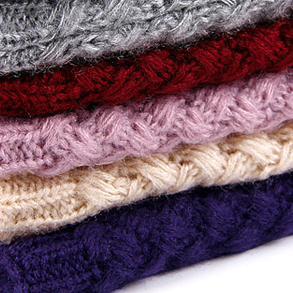 

Fleece Scarf Knit Circle Neck Warm Korean Version Winter Neckerchief Warmer Men and Women