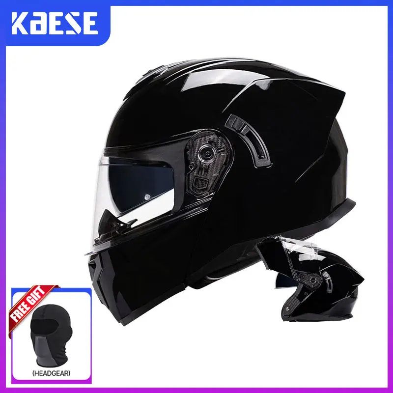 

Double Visor Flip Up Helmet DOT Approved Full Face Motorcycle Helmets Racing ABS Modular Dual Lens Motocross Helmets