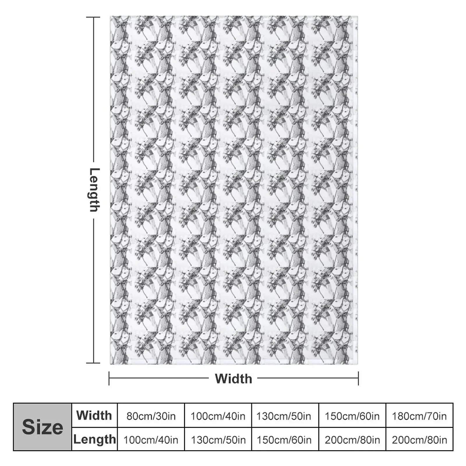 Sketch Photo of Polo Ponies Throw Blanket Decoratives Cute Soft Plaid Softest Blankets