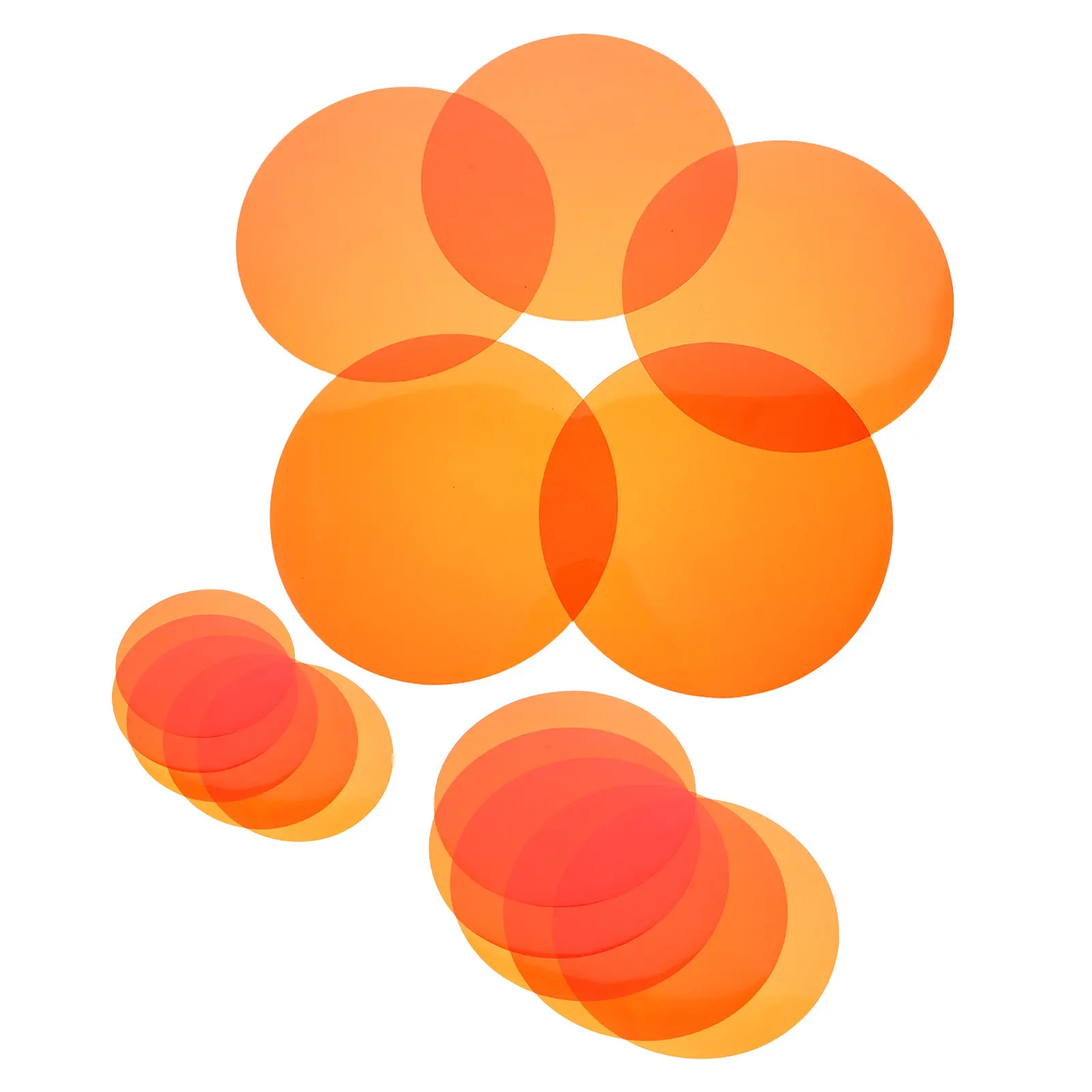 15Pcs Ambiance Lighting Color Film Sheets Adhesive Easy Apply Warm Light Filter for Home LED Lights Circular Light Diffusers