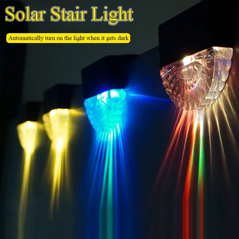 

Outdoor Solar Railing Light Stair Lights Fence Wall Step Light Villa Garden Corridor Lamps Rainproof Garden Decoration Lighting