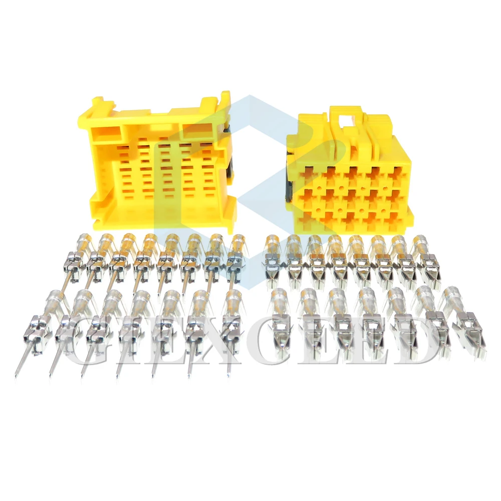 

1 Set 15 Pin 1-967628-3 1-967623-3 Auto Power Amplifier Connector Yellow AC Assembly Docking Plastic Housing Unsealed Socket
