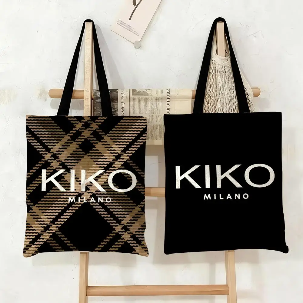Bolsas de Armazenamento da Marca de Cosméticos K-Kiko, Bolsa de Lona Grande Capacidade, Bolsa de Compras Ecológica de Moda