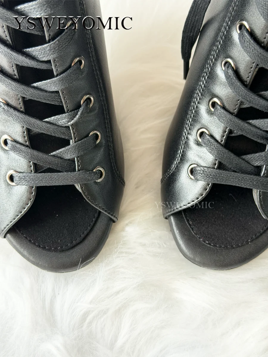 9,5 cm & 11 cm Plateau-Tanzschuhe auf Lager, PU-Leder, stabile lateinamerikanische Tanzschuhe, Gummisohle, für drinnen und draußen geeignet. – Detail 25