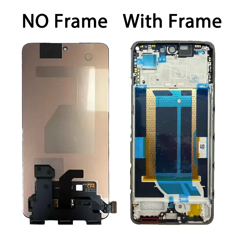 6.77인치 AMOLED Realme 15 5G용 LCD 디스플레이 스크린 터치 디지타이저 어셈블리 교체 부품 (프레임 포함)