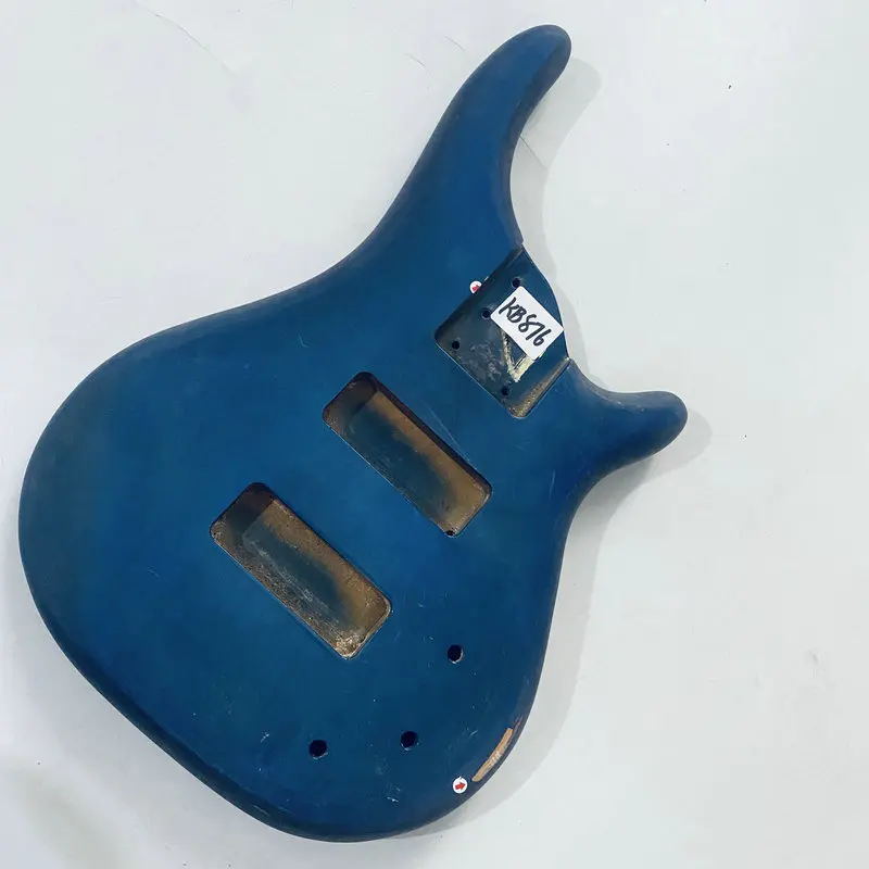 

KB876 Transparent Blue Color Solid Wood Electric Bass Unfinished JB Bass Body for DIY Surface Damages And Dirty DIY JB Bass Part