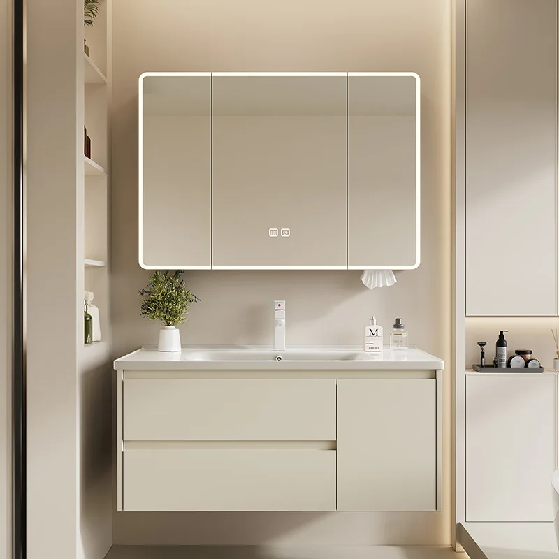 كريم الرياح، خزانة الحمام، خزانة حوض الحمام المدمجة، خزانة مرآة ذكية، حوض غسيل. #3