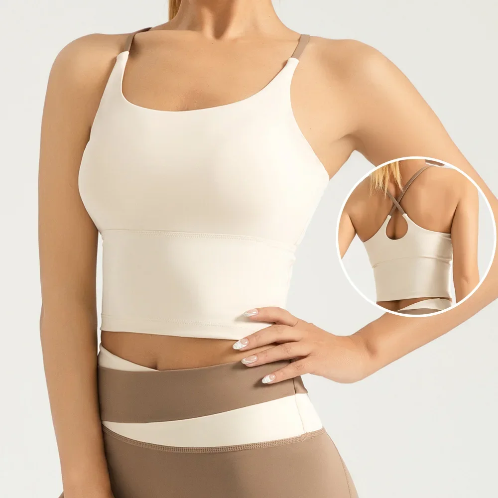 

New Girl Yoga Tank Top Nylon Sports Bra Top Women Underwear Sexy Push Up Fitness Bra Running Vest Gym Fitness Tops S-2XL JYMB005