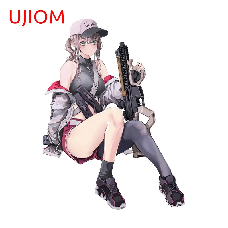 UJIOM 13cm X 9.6cm AR57 Sexy Girl Cartoon Chibi Wall Stickers Personality Art DIY Home Decal Refrigerator Decor Chambre Mural