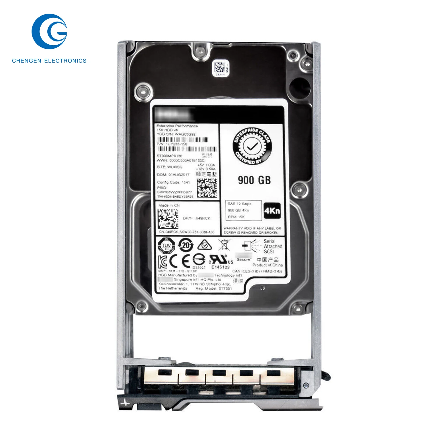 049Rck 49Rck 900Gb 15000Rpm Sas 12Gb/S Pn /D Pn قابل للتوصيل السريع (4Kn) 2.5 بوصة Hdd مع صينية لخوادم Poweredge Powervault