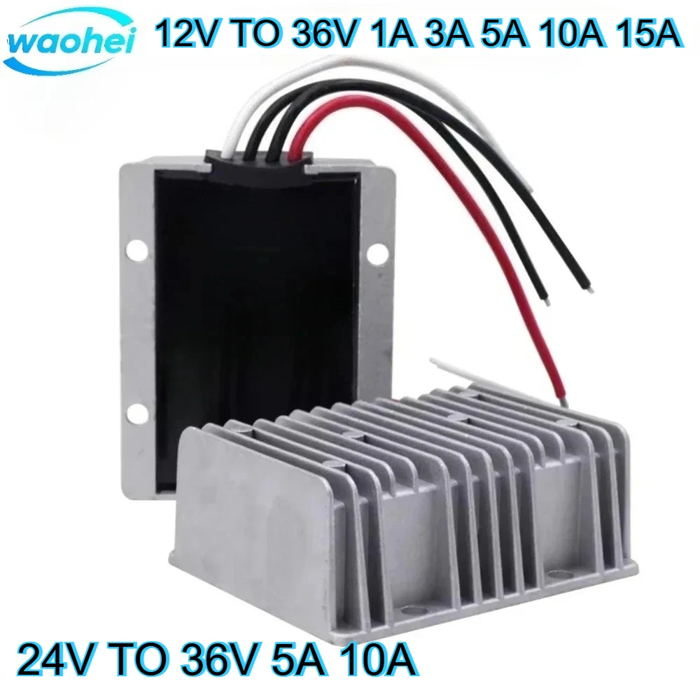 12V 24V to 36V 1A 2A 3A 5A 10A 15A DC DC Boost Converter 18-35V to 36V Step Up Power Supply Voltage Regulator Transformer Module