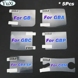5Pcs Screen Protective Film For Gameboy Color GBC GBA SP GB GBP GBM LCD Screen PET Clear Protector Film For Gameboy Advance