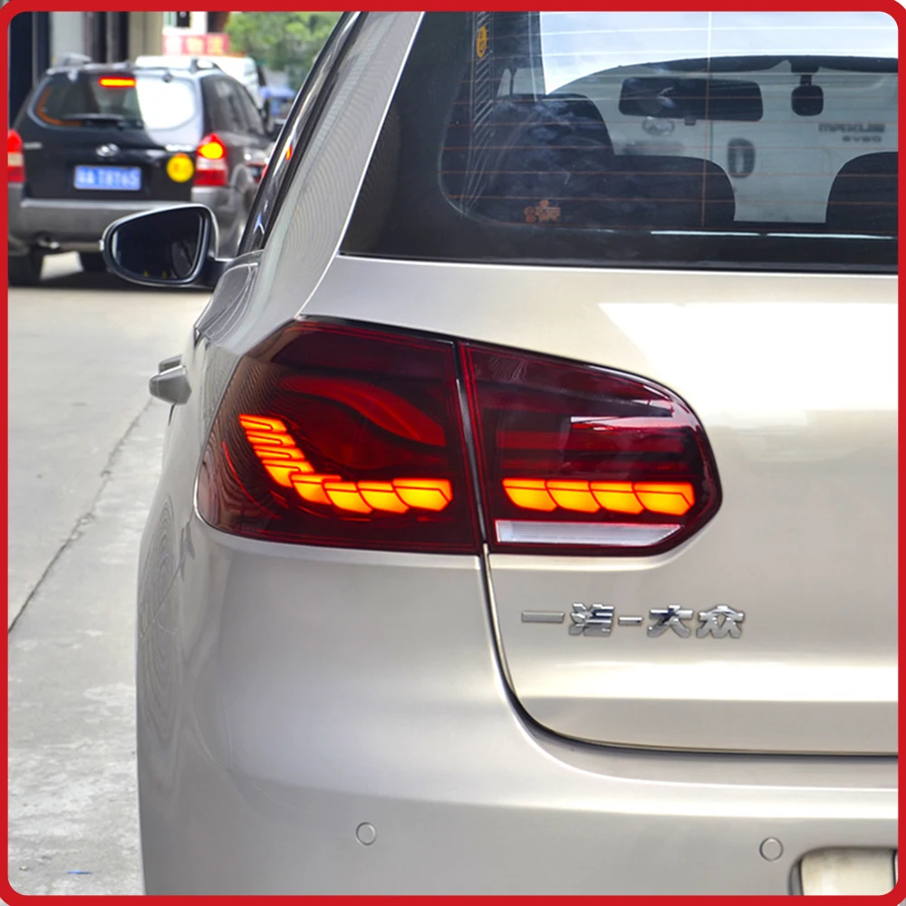 

Car Taillights Assembly For VW Golf 6 2010-2012 LED Auto Back Lamps Upgrade Dragon Scale Taillight Streamer Turn Light