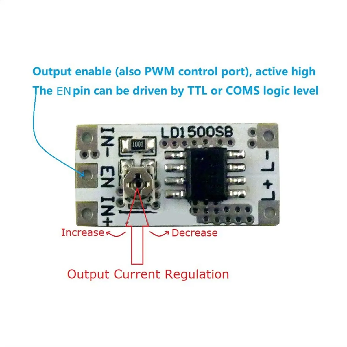 RECOMENDAR】DC 3-6V 28-1500mA Adjustable Output Current LED Driver Module PWM Controller DC-DC Constant Current Converter