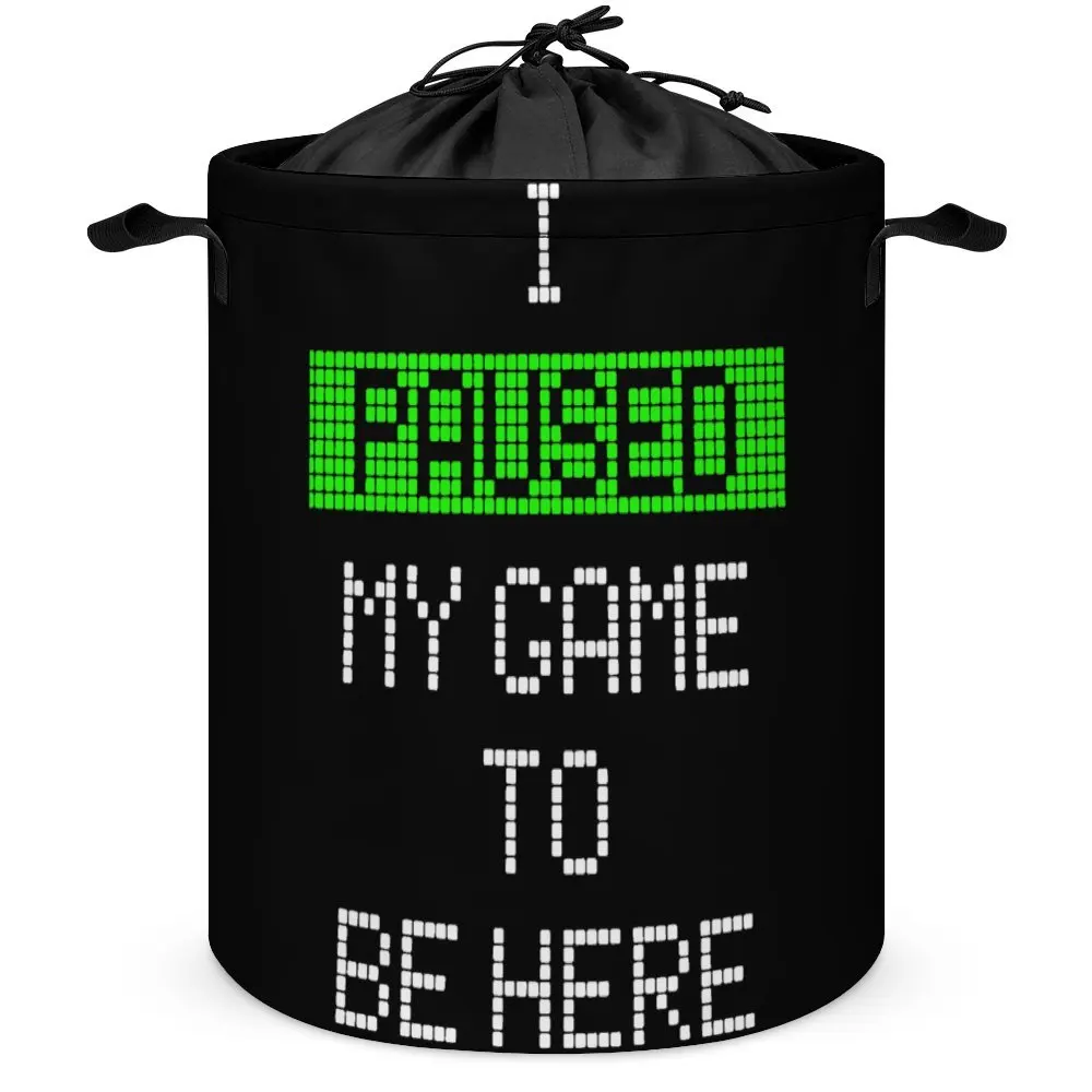 Ik Pauzeerde Mijn Spel Om Hier Te Zijn Essentiële T Sh Wasmand Opbergdoos Stofdicht Nieuwigheid Handdoeken En Geweldig Om Aan Te Raken Convenien