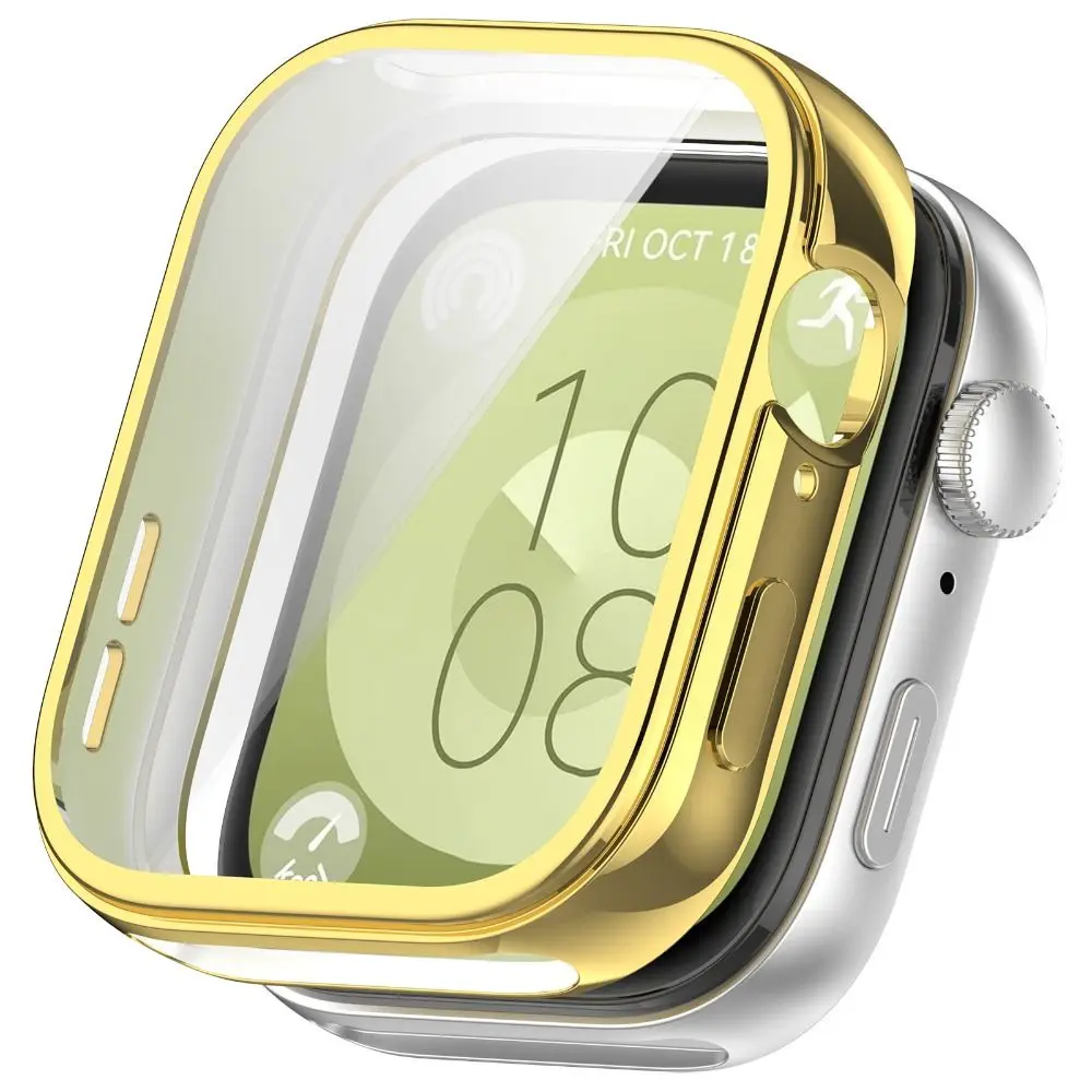 Bumper Tpu Case Nieuwe Smart Watchband Beschermende Shell Soft Accessories Screenprotector Voor Huawei Watch Fit 3