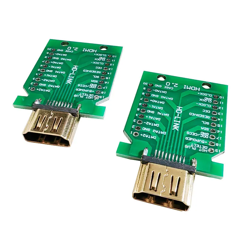 1pcs DIY Standard HDMI Welded Male Plug Female Jack 19Pin Cable Connector 19+1 Gold-plated Repair Plug