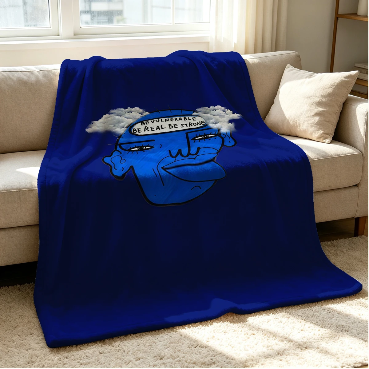 Inner Voice Flannel Blanket Warm Soft Halloween Christmas Couch Warm Cozy Decorative Decor Gift for All Season