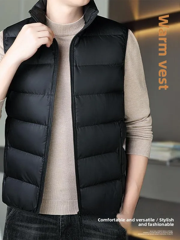 

Winter Thiened Cotton Vest Men's Outerwear Warm Loose Casual Versatile Couple's oulder Cotton Jaet Youth ular Sle