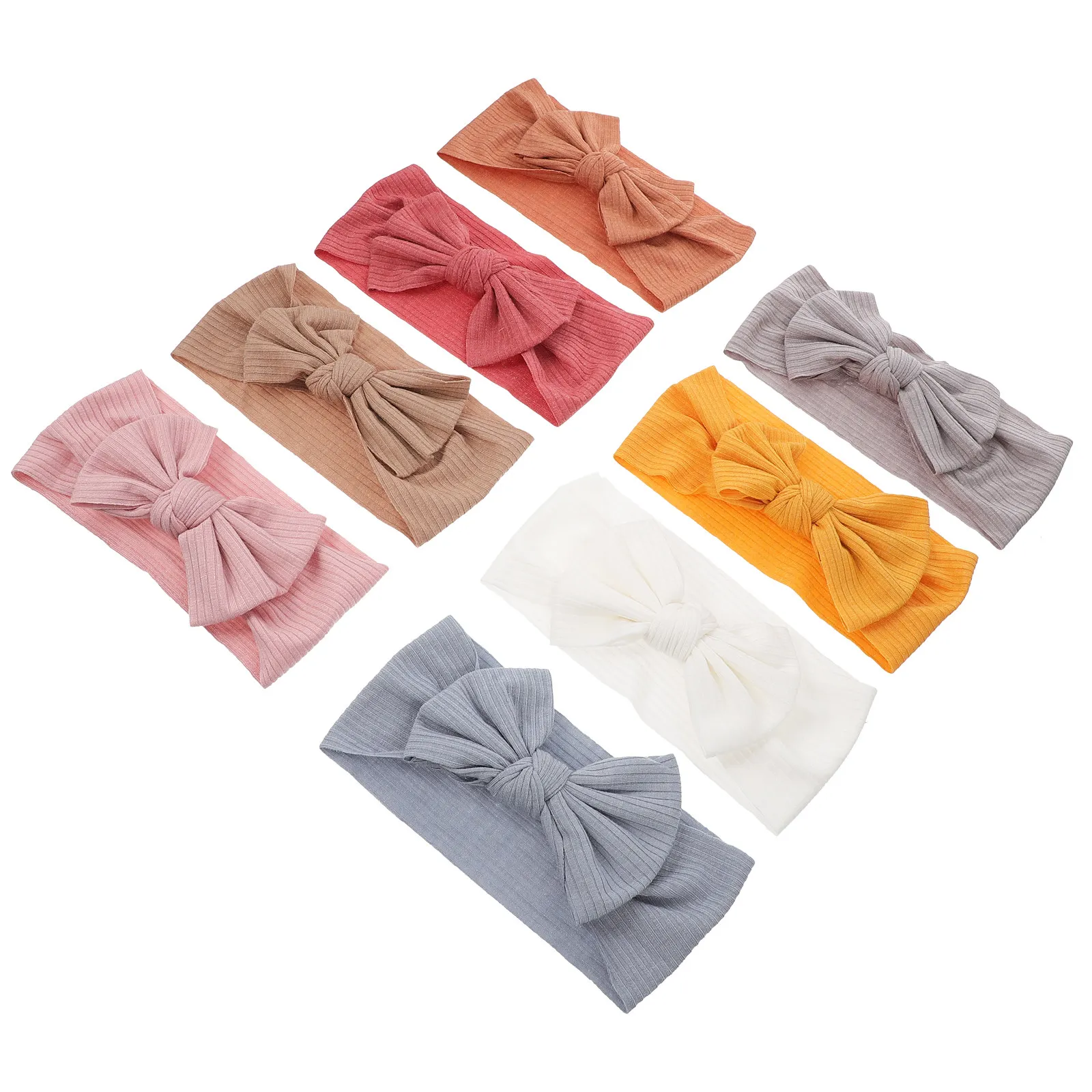 

8Pcs Butterfly Knot Headband for Baby Newborn Infant Wide Stretchy Hair Wrap Bows Turban Bands Keepsake Photo Prop Gift Set