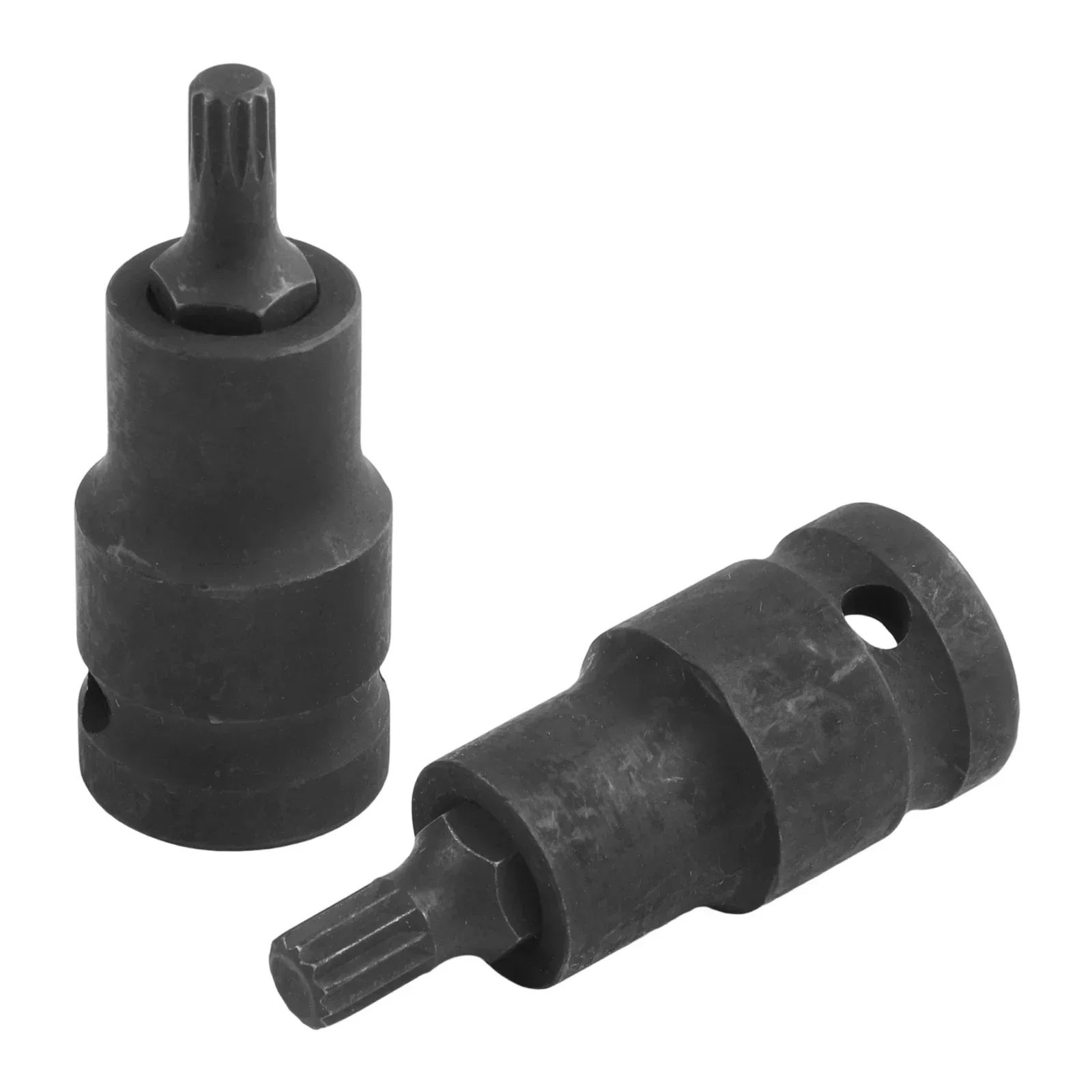 長さ55mm-12ポイントレンチ10個ソケットアダプターセットクロムバナジウム鋼熱処理ソケットエクステンション用