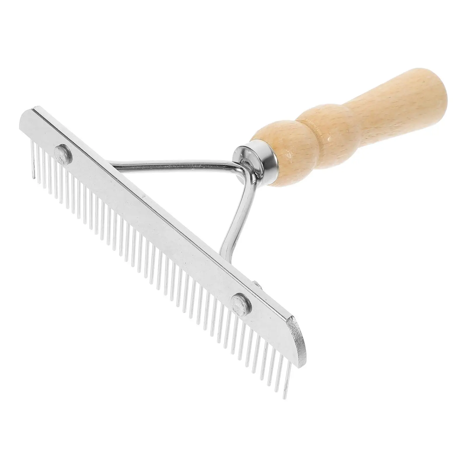 

Wooden Handle Pet Comb Horse Grooming Tool Ergonomic Non Mane Tail Brush Supplies Horse Hairbrush Cleaning