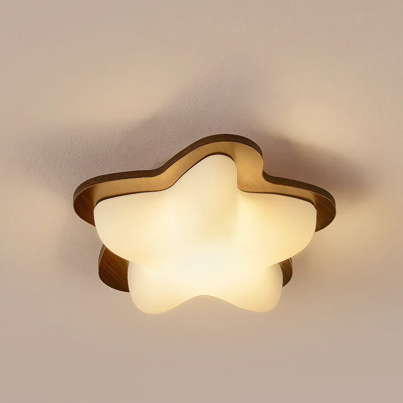 New Chinese Walnut Tone Full Spectrum Eye-Caring Ceiling Light for Closet Hallway Staircase Lighting Lamp Ceiling Light Led Lam