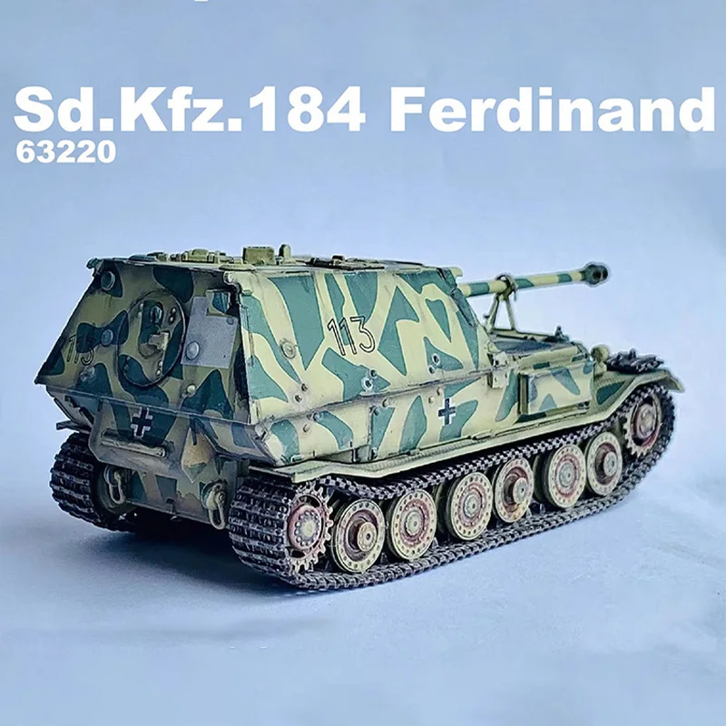 63220 1/72 Scale German Sd.Kfz.184 Ferdinand Anti-tank Destroyer Simulation Tracked Tank Model Display Collectible Souvenir