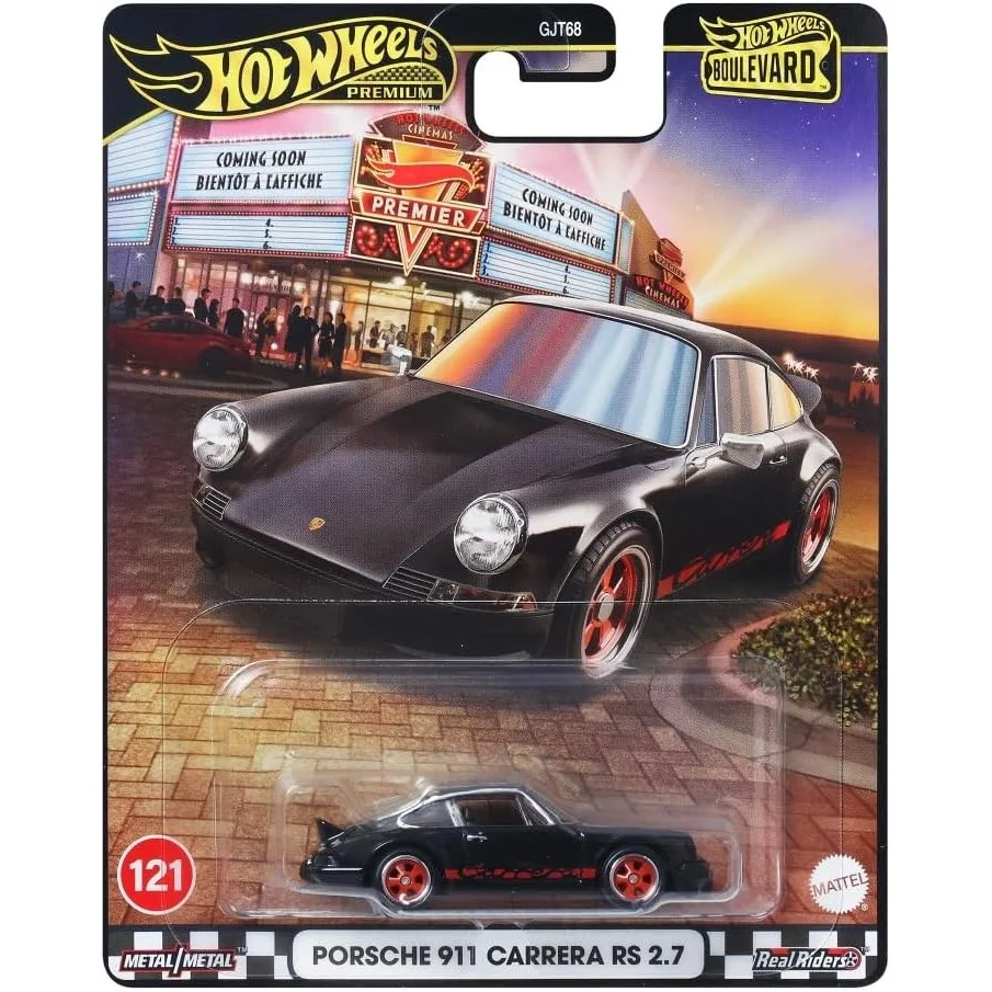 Original Mattel Hot Wheels Premium 1/64 Boulevard Porsche 911 Carrera RS 2.7 Vehicle Toy 1:64 Mini Car Hotwheels Car Model JBL19