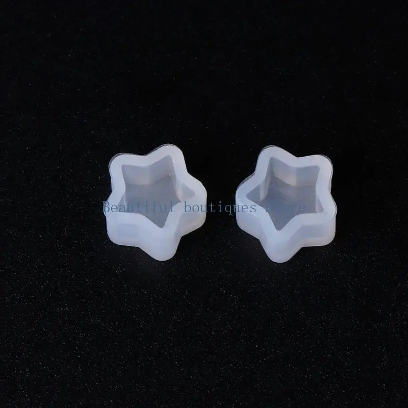U4LF Moon Star Flower Earrings Pendant Resin Mold Eardrops Silicone Moulds DIY